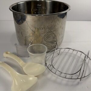 Instant Pot DUO 80 Inner Stainless 8QT Liner Insert rack spoon Replacement Part